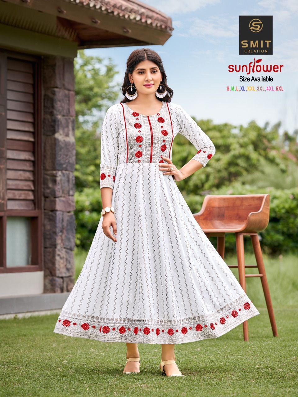 Sunflower Anarkali Festive Wear Wholesale Kurti Collection